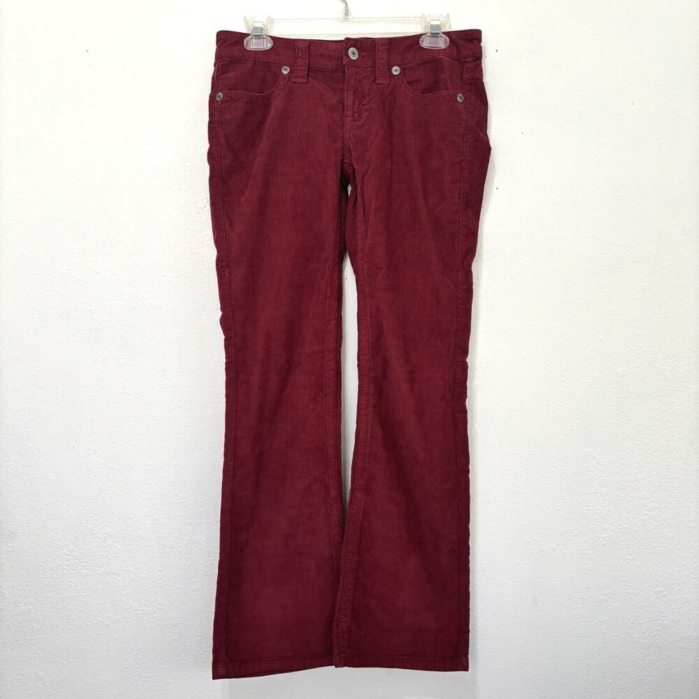 London Jean Womens Y2K Low Rise Corduroy Flared Leg Pant Size 2 Short